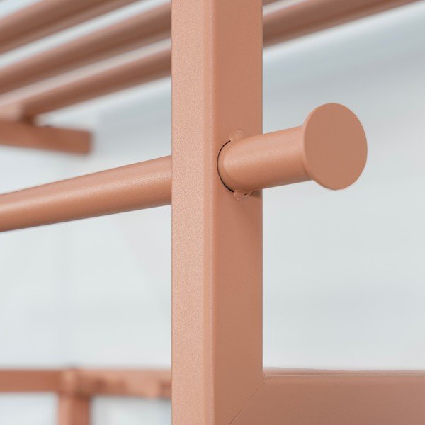 Rausvos spalvos iš metalo sieninė lentyna su lentyna 76 cm Rizzoli – Spinder Design-image-3