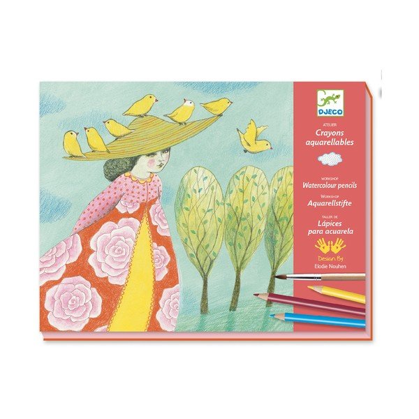 Dailės rinkinys su akvarelinėmis kreidelėmis Djeco Atelier Nature-image-2