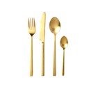 Žalvario spalvos plieniniai stalo įrankiai 16 vnt. Brass – Bitz