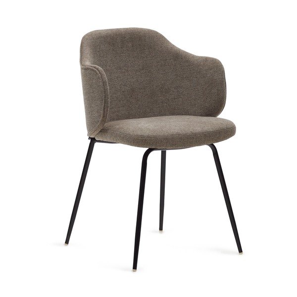 Rudos spalvos iš audinio valgomojo kėdžių komplektas 2 vnt. Yunia – Kave Home