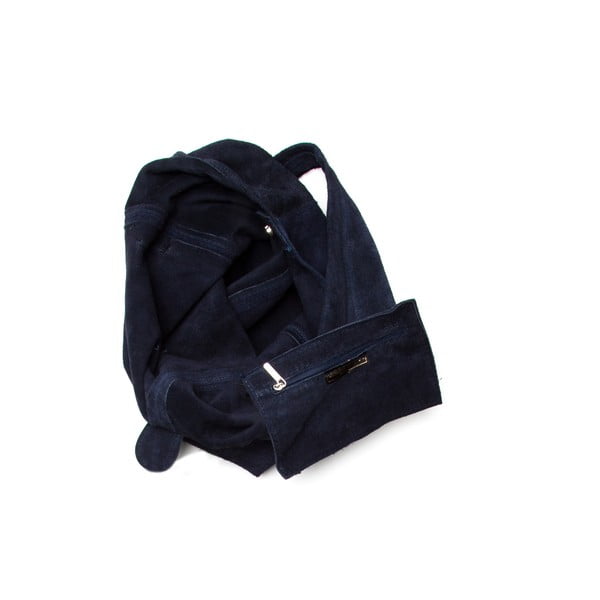 Tamsiai mėlyna odinė rankinė Roberta M 885 Blu-image-3