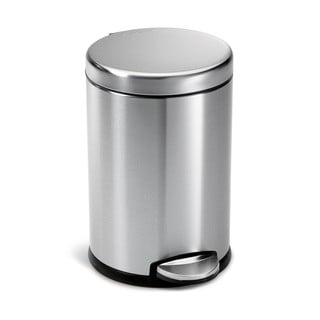 Sidabrinis matinis pedalų krepšelis simplehuman, 4,5 l