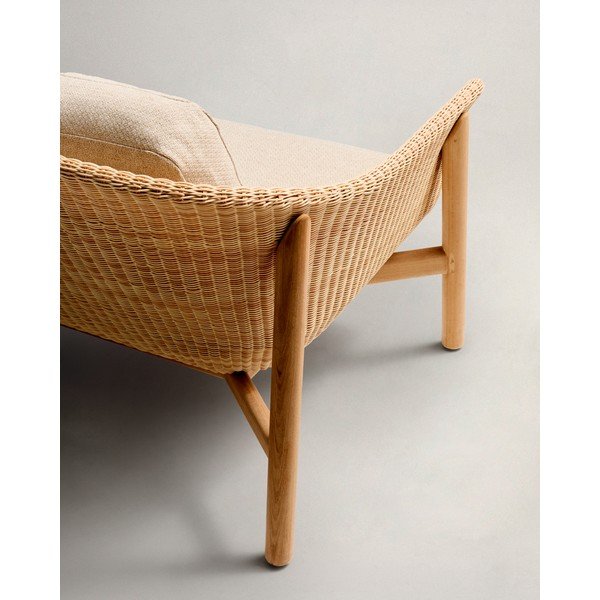 Smėlio spalvos/natūralios spalvos iš audinio sodo sofa Galea – Kave Home-image-3