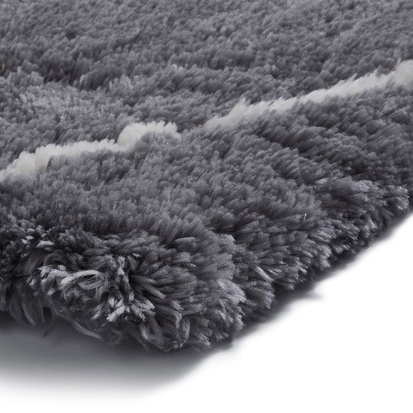 Pilkos ir kreminės spalvos rankomis siūtas kilimas Think Rugs Morocco Grey & Cream, 150 x 230 cm-image-3
