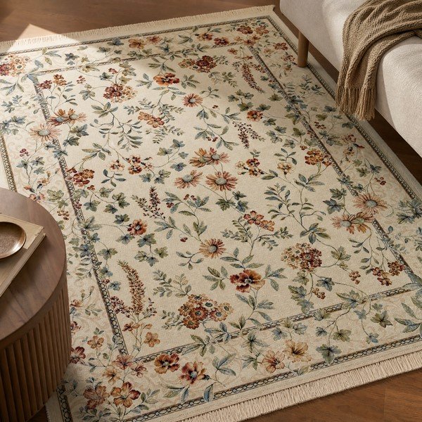 Iš viskozės kilimas kreminės spalvos 160x230 cm Oriental Flowers – Nouristan-image-1