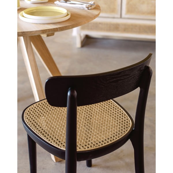 Juoda valgomojo kėdė iš bukmedžio medienos Kave Home Romane-image-2