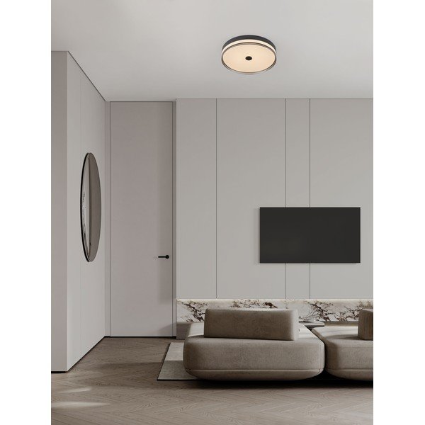 Matinės juodos spalvos iš plieno lubinis šviestuvas LED su pritemdymo funkcija Helios – Nova Luce-image-1