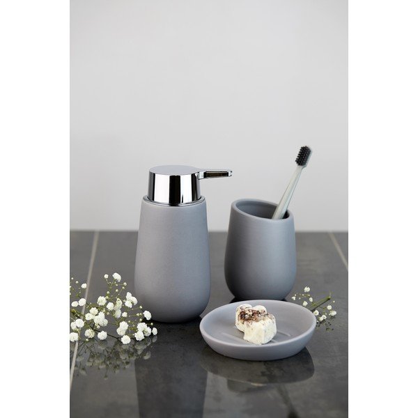 Iš keramikos muilo dozatorius pilkos spalvos 320 ml Badi – Wenko-image-1