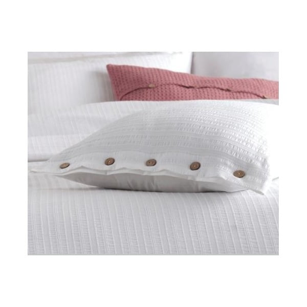 Baltos spalvos iš ranforce medvilnės viengulė patalynė 140x200 cm Como Striped – Mila Home Luxury-image-4