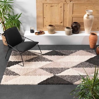 Kilimas juodos spalvos/smėlio spalvos 60x110 cm Prism – douceur d'intérieur