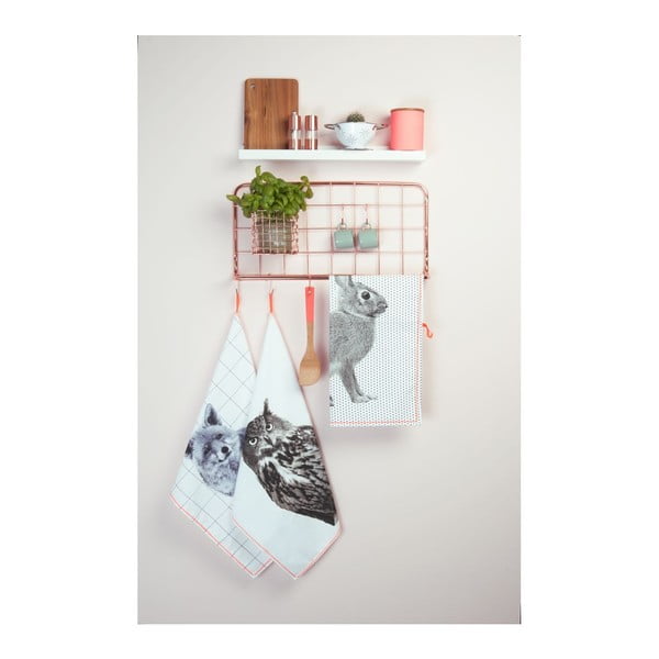 Sieninis vario spalvos metalinis dėklas PT LIVING Open Grid-image-1