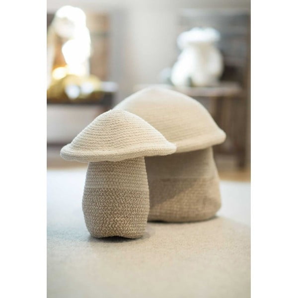 Iš tekstilės vaikiškas krepšys smėlio spalvos ø 23x27 cm Mushroom – Lorena Canals-image-1