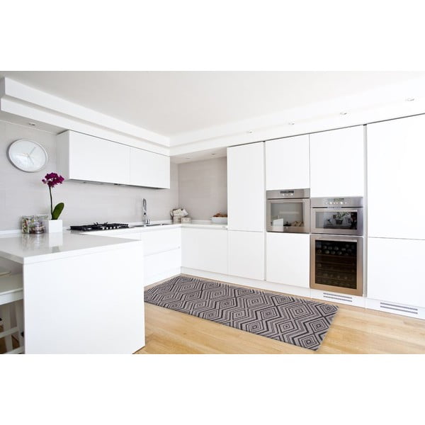 Itin patvarus virtuvinis kilimas "Webtappeti Hellenic Grey", 80 x 130 cm-image-2