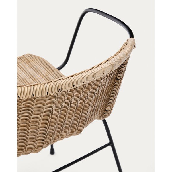 Natūralios spalvos sodo kėdė rotangas Eltiera – Kave Home-image-4