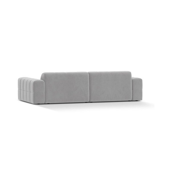 Šviesiai pilkos spalvos sofa iš velveto 252 cm Chicago – Cosmopolitan Design-image-2