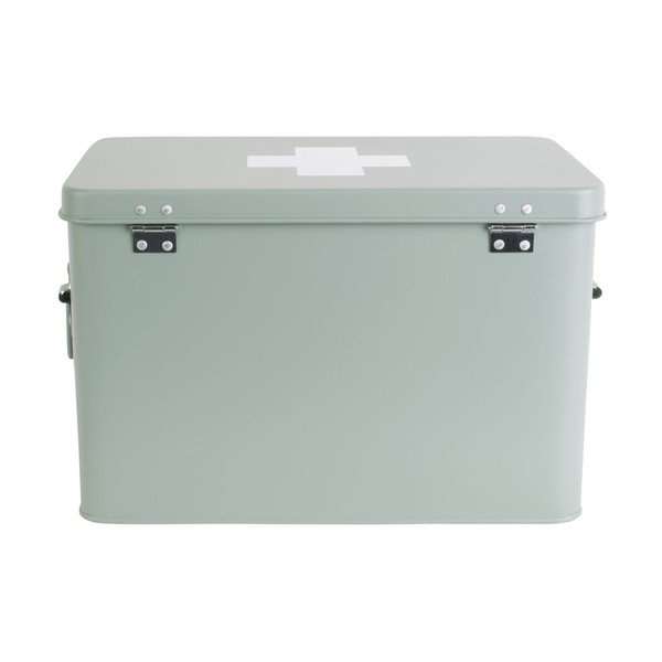 Mėtų žalios spalvos metalinė pirmosios pagalbos vaistinėlė PT LIVING Medicine, plotis 31,5 cm-image-4