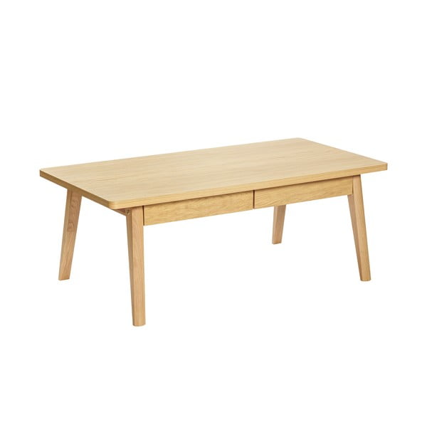 Kavos staliukas natūralios spalvos iš ąžuolo 60x120 cm Nice – Woodman
