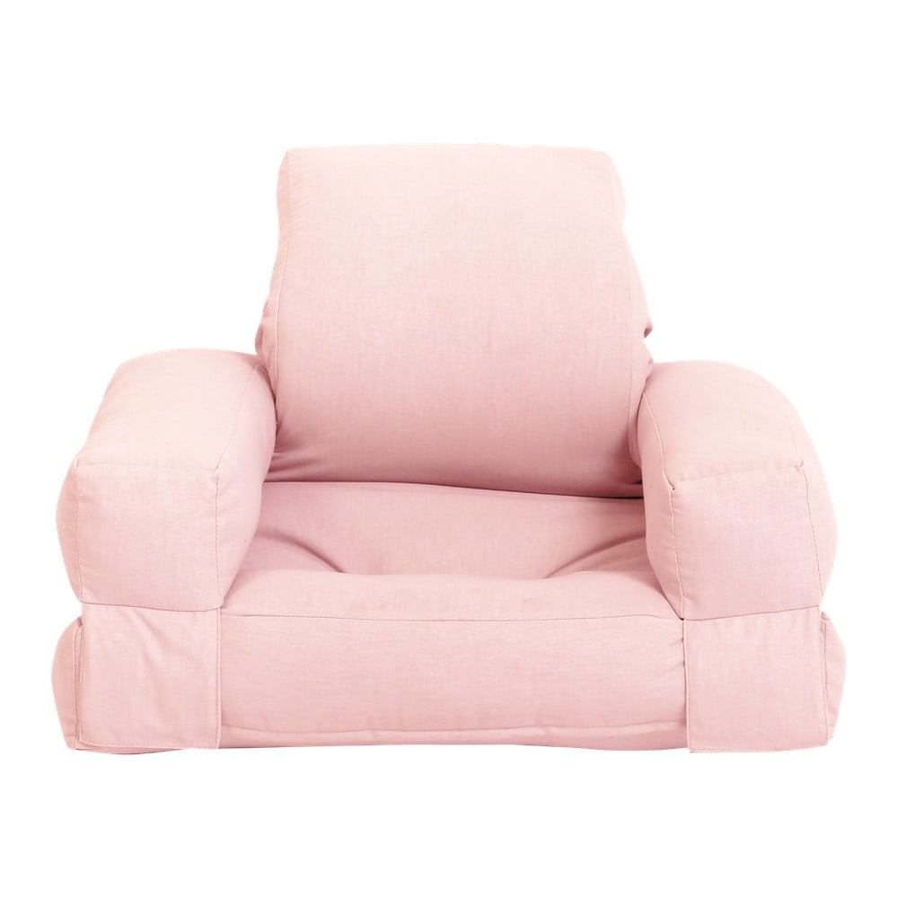 Rožinė vaikiška sofa-kėdė Karup Design Mini Hippo