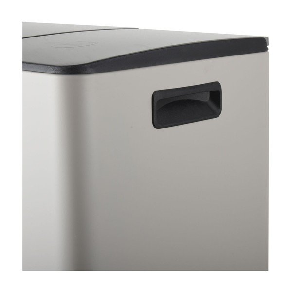 Taupe spalvos iš plieno šiukšliadėžė 2x20 l rūšiavimui/su pedalu   Aliya – Spirella-image-3