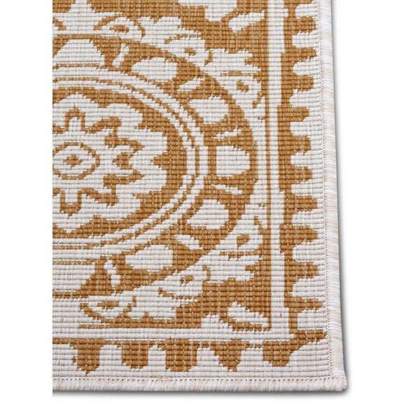 Lauko kilimas ochros spalvos/baltos spalvos 80x250 cm Jardin – NORTHRUGS-image-3