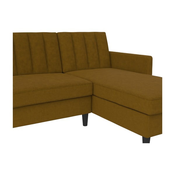 Sulankstoma kampinė sofa geltonos spalvos Celine – Støraa-image-2
