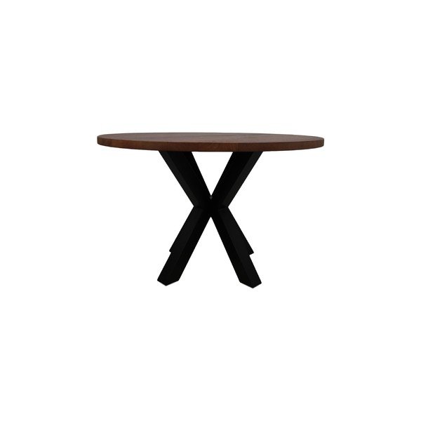 Apvalus valgomojo stalas su mango medžio stalviršiu HMS kolekcija, ⌀ 120 cm-image-2