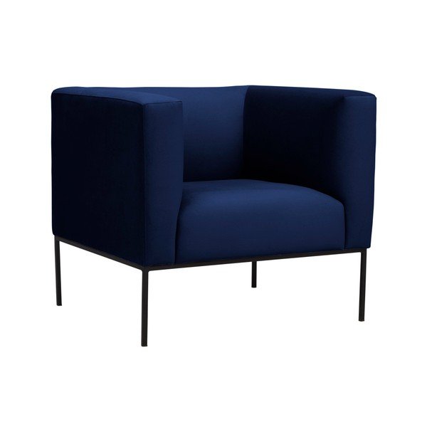 Tamsiai mėlynas aksominis fotelis Windsor & Co Sofas Neptune-image-2