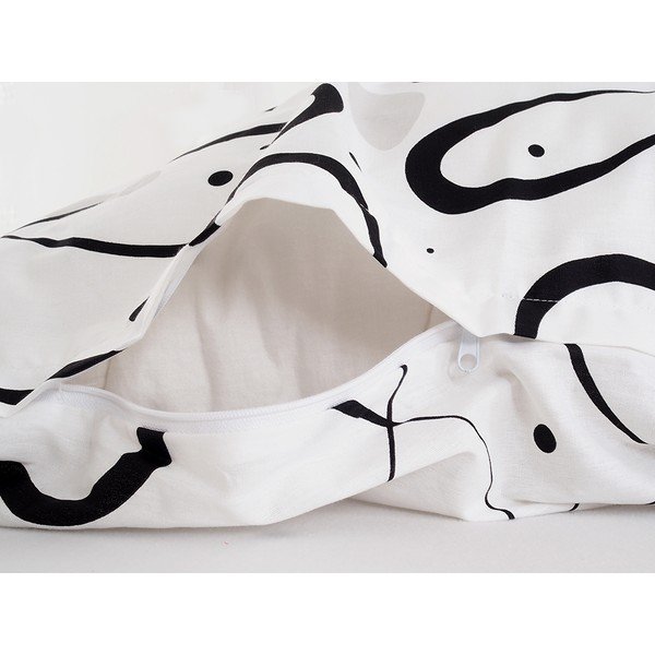 Viengulė patalynė juodos ir baltos spalvos iš banguotos tekstūros 140x200 cm Top Class – B.E.S.-image-4