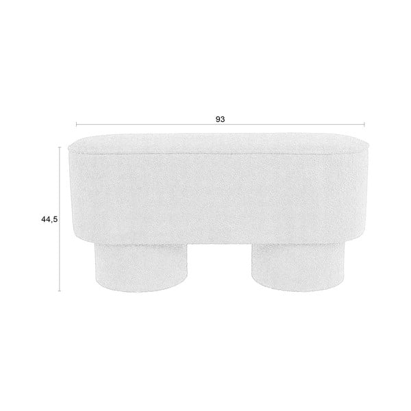 Raudonos plytų spalvos iš boucle suolas Marcos – White Label-image-4