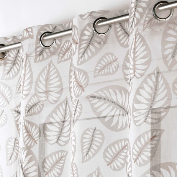 Permatoma užuolaida smėlio spalvos 140x280 cm Alma – douceur d'intérieur-image-1