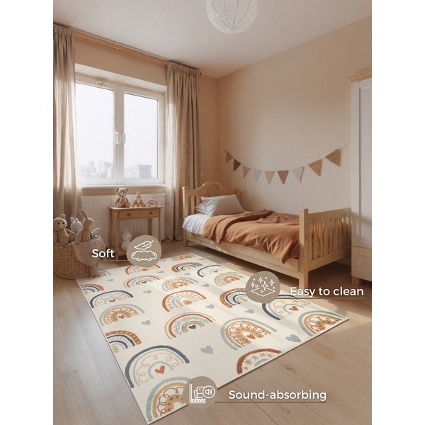 Kreminės spalvos vaikiškas kilimas 200x290 cm Bowie – Hanse Home-image-2