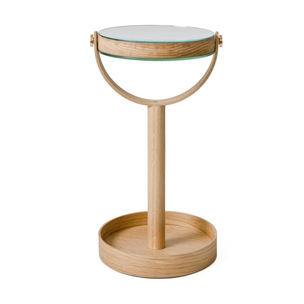 Kosmetinis didinantis veidrodis (5x) su medžio masyvo rėmu ø 19,5 cm Magnify – Wireworks-image-1