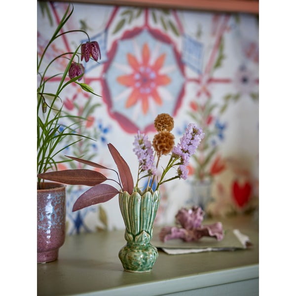 Žalios spalvos iš akmens masės vaza (aukštis 12 cm) Cyrill – Bloomingville-image-1