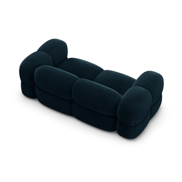 Tamsiai mėlynos spalvos iš velveto sofa 210 cm Loretto – Cosmopolitan Design-image-4