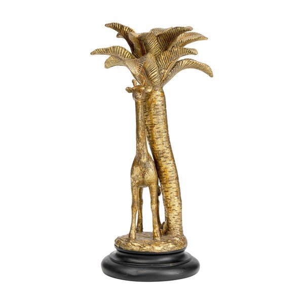 Aukso spalvos dekoratyvinė žvakidė Kare Design Giraffe Palm Tree, aukštis 35 cm-image-4