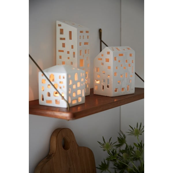 Balta keraminė žvakidė Kähler Design Urbania Lighthouse High Building-image-1
