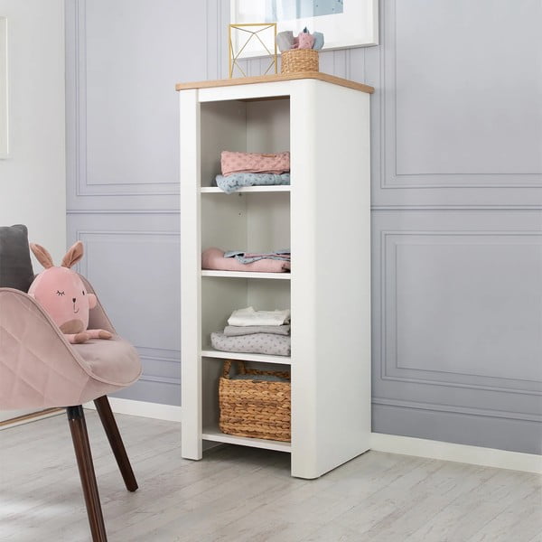 Vaikiška knygų spinta baltos spalvos 49x116 cm Ava – Roba-image-1