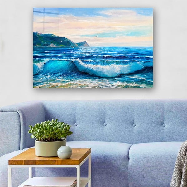 Paveikslas ant stiklo 70x50 cm Horizon - Wallity-image-1