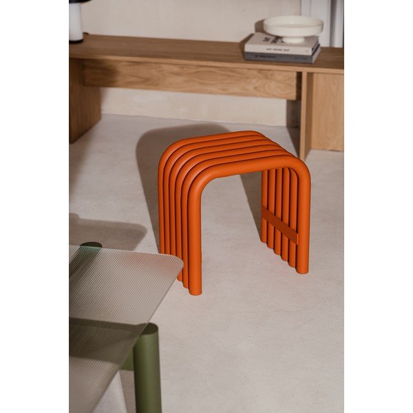 Oranžinės spalvos metalinė sodo kėdė Nokk – noo.ma-image-2