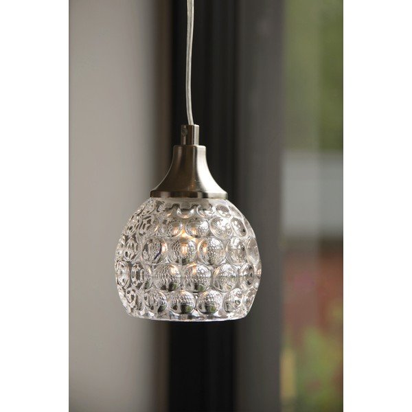 Matinės sidabrinės spalvos iš stiklo kabantis šviestuvas ø11,5x14,5 cm Clear – Markslöjd-image-1