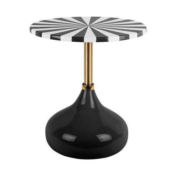 Iš metalo apvalios formos šoninis stalas ø 41 cm Candy Swirl – Leitmotiv