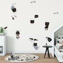 Sienų lipdukų rinkinys Ambiance Scandinavian Animals Cosmonaut Cats