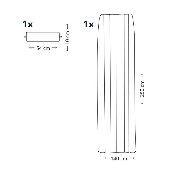 Smėlio spalvos užuolaidos AmeliaHome Pleat, 140 x 250 cm-image-2