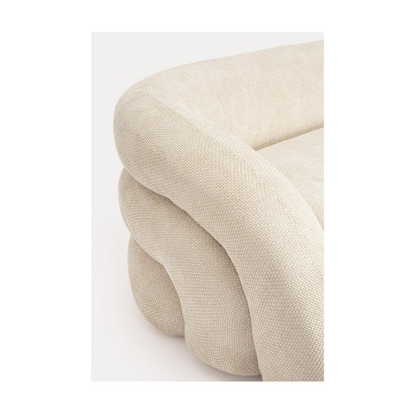 Kreminės spalvos sofa iš šenilinio audinio 200 cm Clemence – Bizzotto-image-1