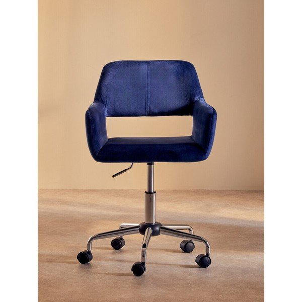 Mėlynos spalvos iš audinio biuro kėdė Brent – Premier Housewares-image-4