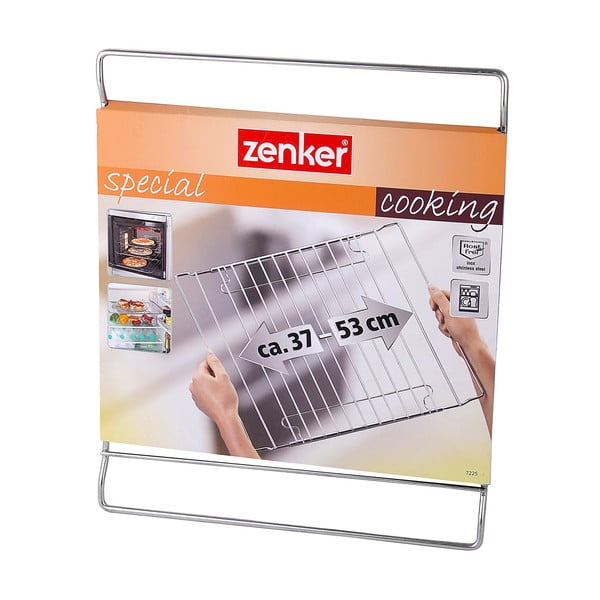 Reguliuojamos nerūdijančio plieno grotelės Zenker Bake, 37 - 57 x 32,5 cm-image-2