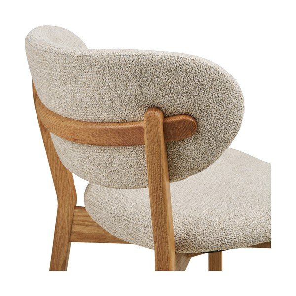 Smėlio spalvos/natūralios spalvos iš audinio valgomojo kėdė Dunkirk – House Nordic-image-3