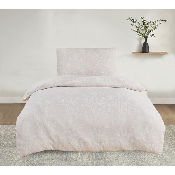 Iš žakardo viengulė patalynė smėlio spalvos 140x200 cm Boston – My House