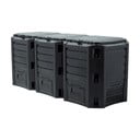 Komposto dėžės juodos spalvos 3 vnt. 400 l Compogreen – Prosperplast
