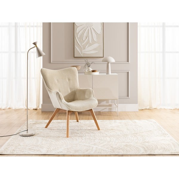 Smėlio spalvos iš kordinio velveto krėslas Niko – Ropez-image-4